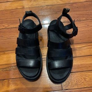 Black dr martens sandals